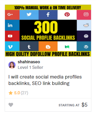 Một dịch vụ tạo backlink trên profile social 